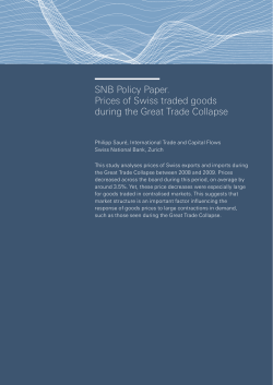 Prices of Swiss traded goods during the Great Trade Collapse