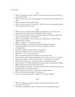 Study Guide Day 1 &bull; What is the importance of the `response` in the