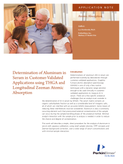 Determination of Aluminum in Serum in Customer