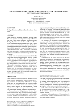 a simulation model for the whole life cycle of the