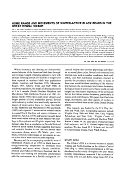 home range and movements of winter-active black bears in the great