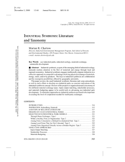 INDUSTRIAL SYMBIOSIS: Literature and Taxonomy