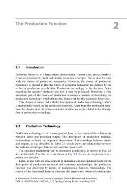The Production Function