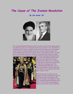 The Cause of The Iranian Revolution