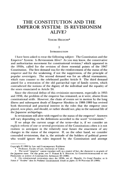 The Constitution and the Emperor System