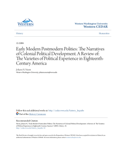 The Narratives of Colonial Political Development