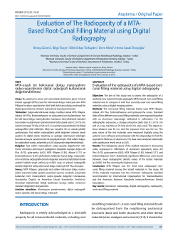Evaluation of The Radiopacity of a MTA- Based Root