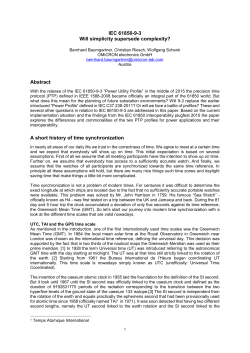 IEC 61850-9-3 Will simplicity supersede complexity?