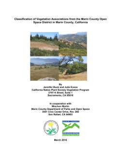 Marin County Open Space District Vegetation Report