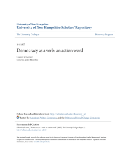 Democracy as a verb: an action word