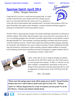 Spartan Spirit April 2014 - Good Spirit School Division