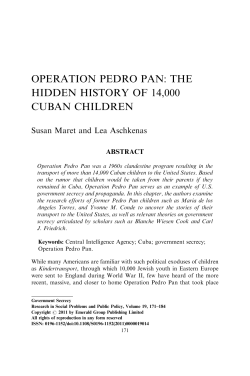 Operation Pedro Pan The hidden history of 14,000 Cuban children