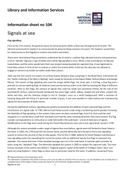 Signals at sea - NMRN Portsmouth