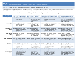 MLA FORMAT YOUR PAPER, CITE YOUR SOURCES, AND LIST