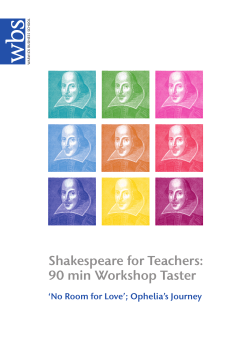 Shakespeare for Teachers: 90 min Workshop Taster