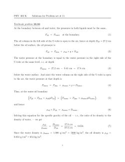 PHY&ndash;302 K. Solutions for Problem set # 11. Textbook problem 10.16