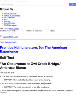 Prentice Hall Literature, 9e: The American Experience Self-Test