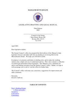 legislative drafting and legal manual