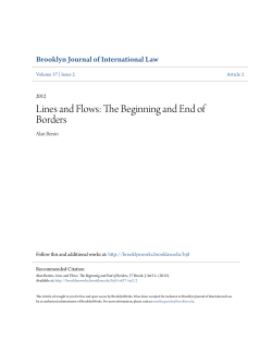 Lines and Flows: The Beginning and End of Borders