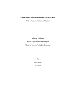 Health and Culture in the Marshallese Diaspora