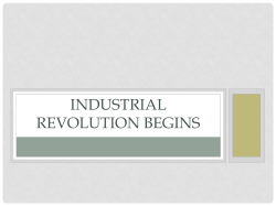 industrial revolution begins - Garnet Valley School District