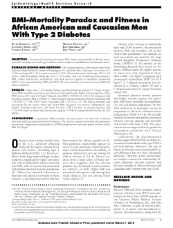 BMI&ndash;Mortality Paradox and Fitness in African