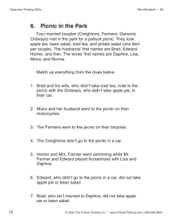 6. Picnic in the Park