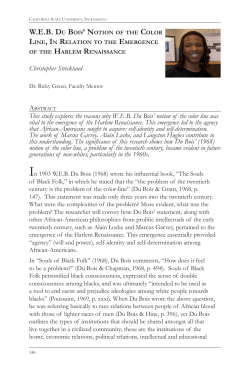 Christopher Strickland This study explores the reasons why W.E.B.