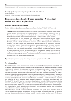 Explosives based on hydrogen peroxide