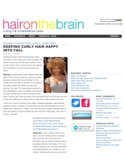 Keeping Curly Hair Happy Into Fall | Hair On The Brain