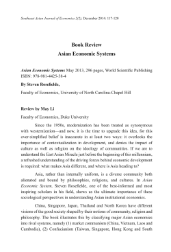 Asian Economic Systems