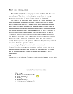 Blake`s Poems: Exploring Contraries