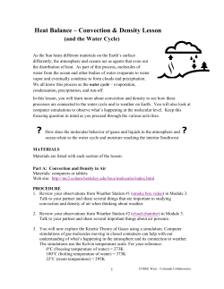 Heat Balance - Convection and Density Lesson (Module 5).