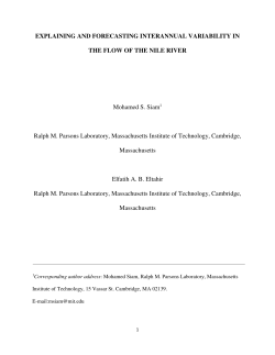 EXPLAINING AND FORECASTING INTERANNUAL VARIABILITY IN