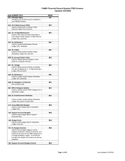 FRS-Financial Record System - Financial Management Operations
