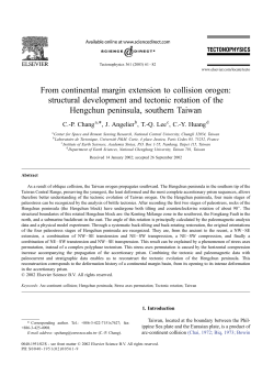 From continental margin extension to collision orogen: structural