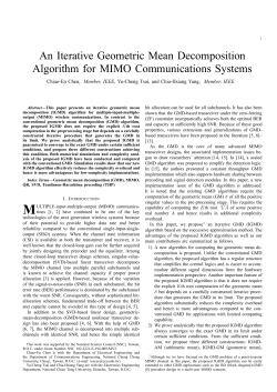 An Iterative Geometric Mean Decomposition Algorithm for MIMO