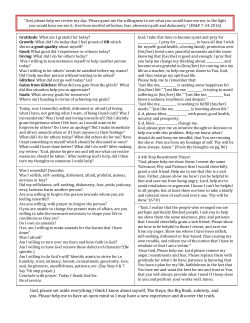 "God, please help me review my day. Please grant me the