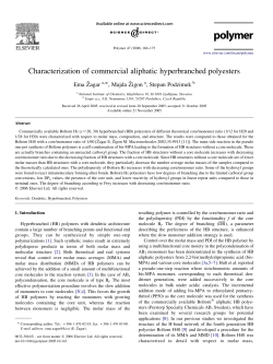 Characterization of commercial aliphatic