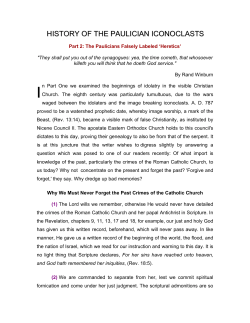 Part 2: The Iconoclast Controversy and the Paulicians