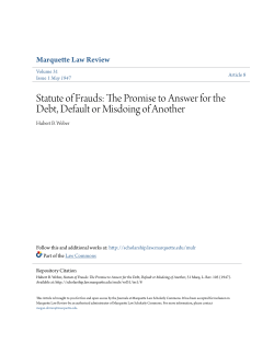 The Promise to Answer for the Debt