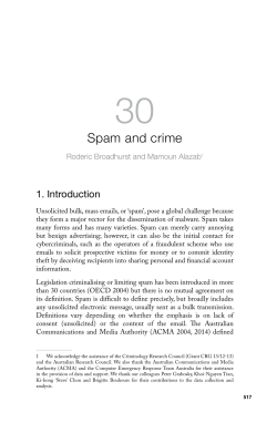 Spam and crime - ANU Press