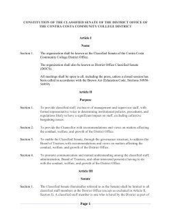 District Office Classified Senate Constitution