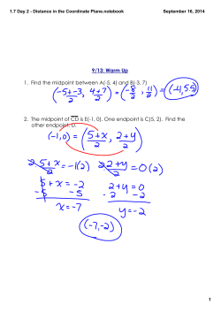 1.7 Day 2 - Distance in the Coordinate Plane.notebook