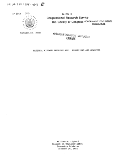 84-784 E: National Minimum Drinking Age: Provisions and Analysis