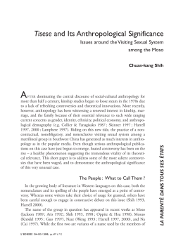 Tisese and Its Anthropological Significance