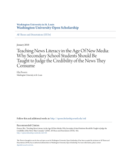 Teaching News Literacy in the Age Of New Media