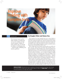 Improve reading with complex texts