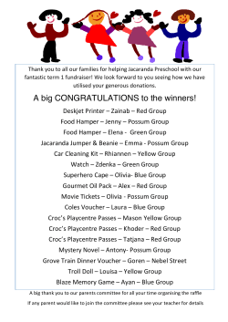 A big CONGRATULATIONS to the winners!