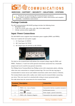 Package Contents Input Power Connections